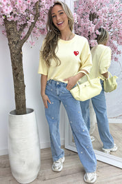 Little love T-shirt - Geel