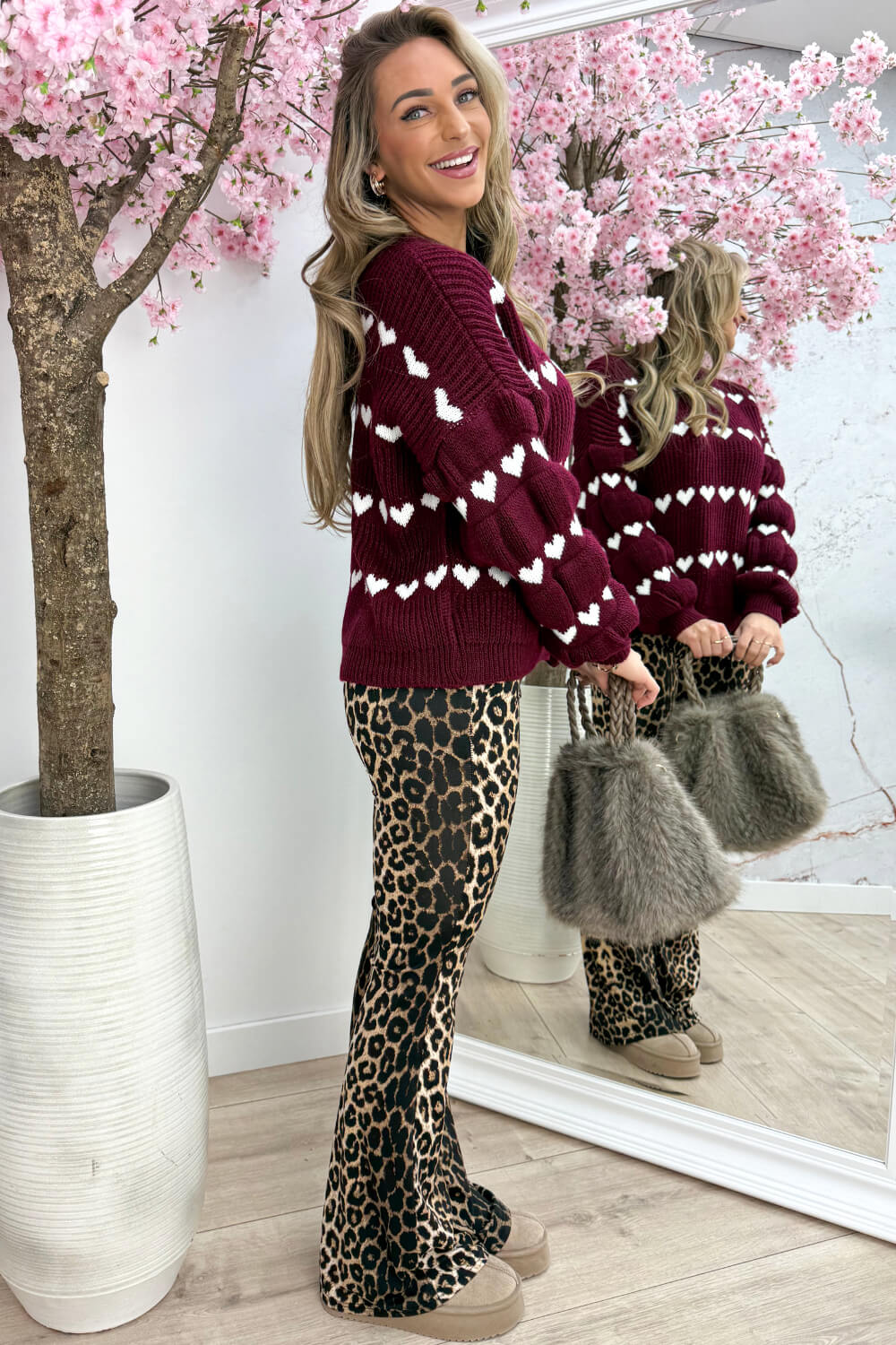 Made with love trui - Bordeaux