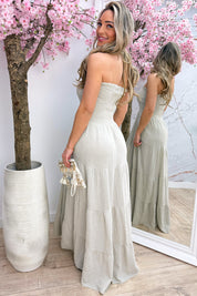 Valencia cotton dress - Beige