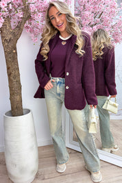 Teddy blazer - Berry purple