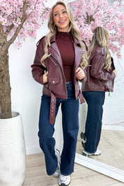 Bad & boujee leather jacket - Bordeaux