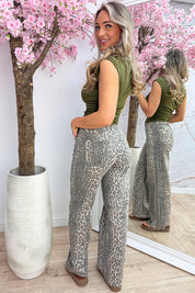 Draped topje - Olijf