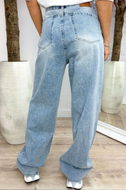 Lace wide leg jeans - Jeans blue