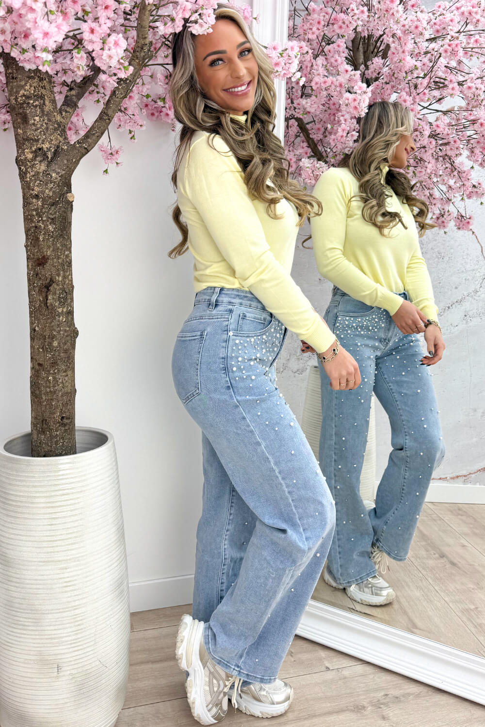 Soft coll topje - Geel