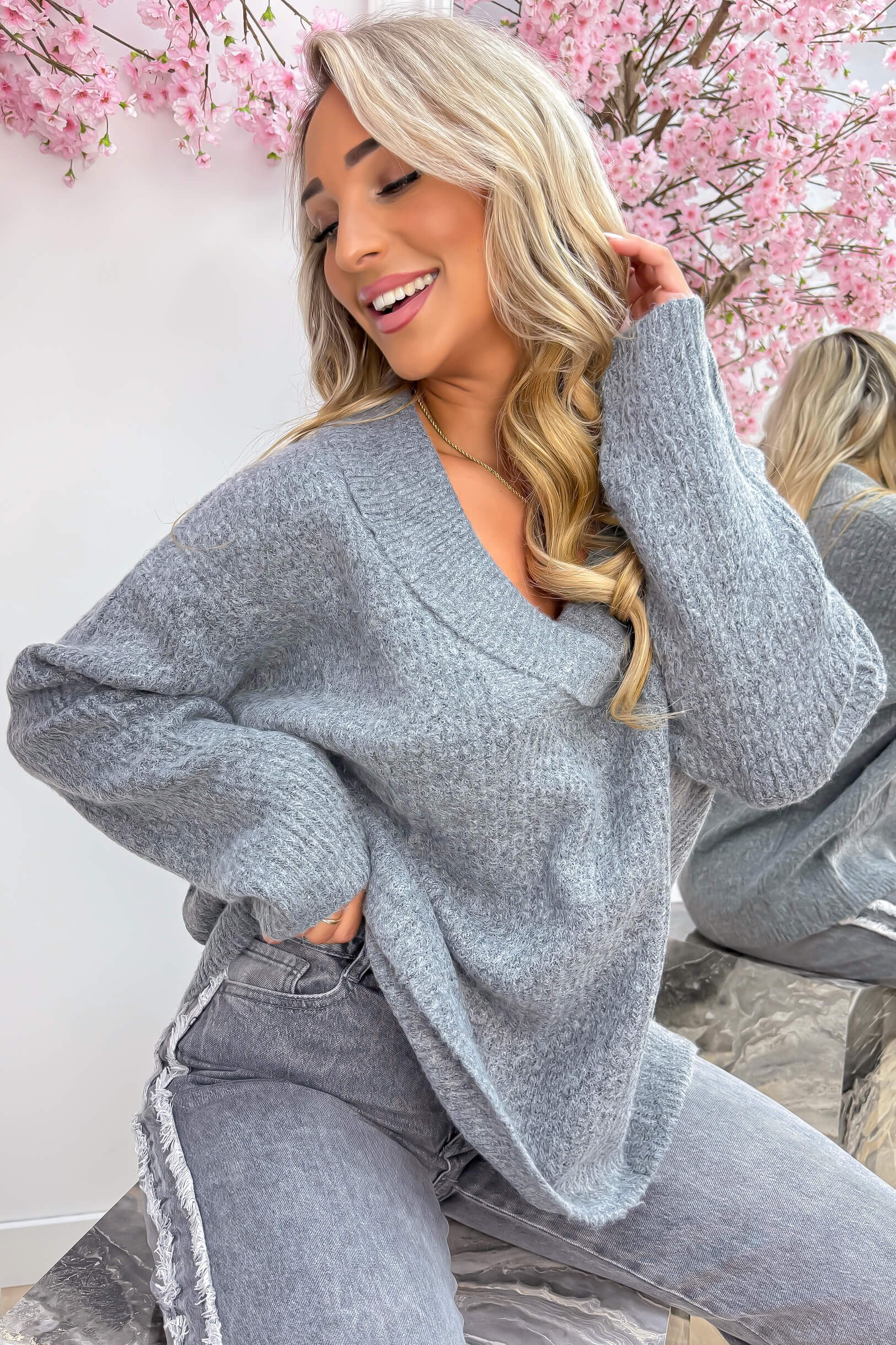 The comfy girl club trui - Dk. grijs