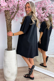 I'm your favorite denim dress - Zwart