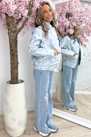 Bloom and shine bomber - Sky blue