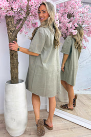 I'm your favorite denim dress - Taupe