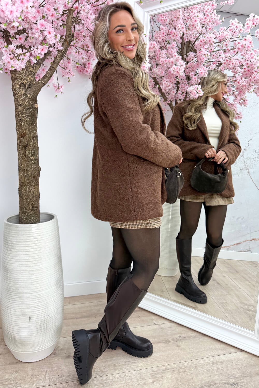 Teddy blazer - Bruin