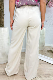 Belted pantalon (Incl. riem) - Beige