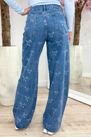 Bow wide leg jeans Z2518 - Jeans blue
