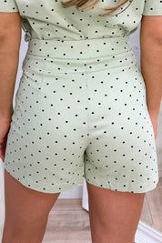 Little hearts skort - Olijf