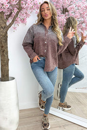 Diamond Denim Blouse Me213 - Bordeaux
