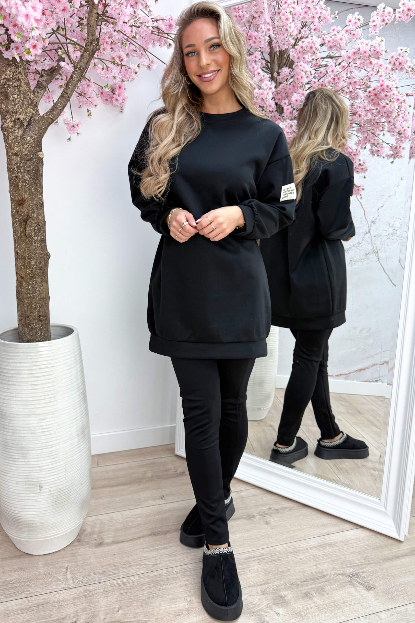 Another perfect embleem comfy co-ord - Zwart