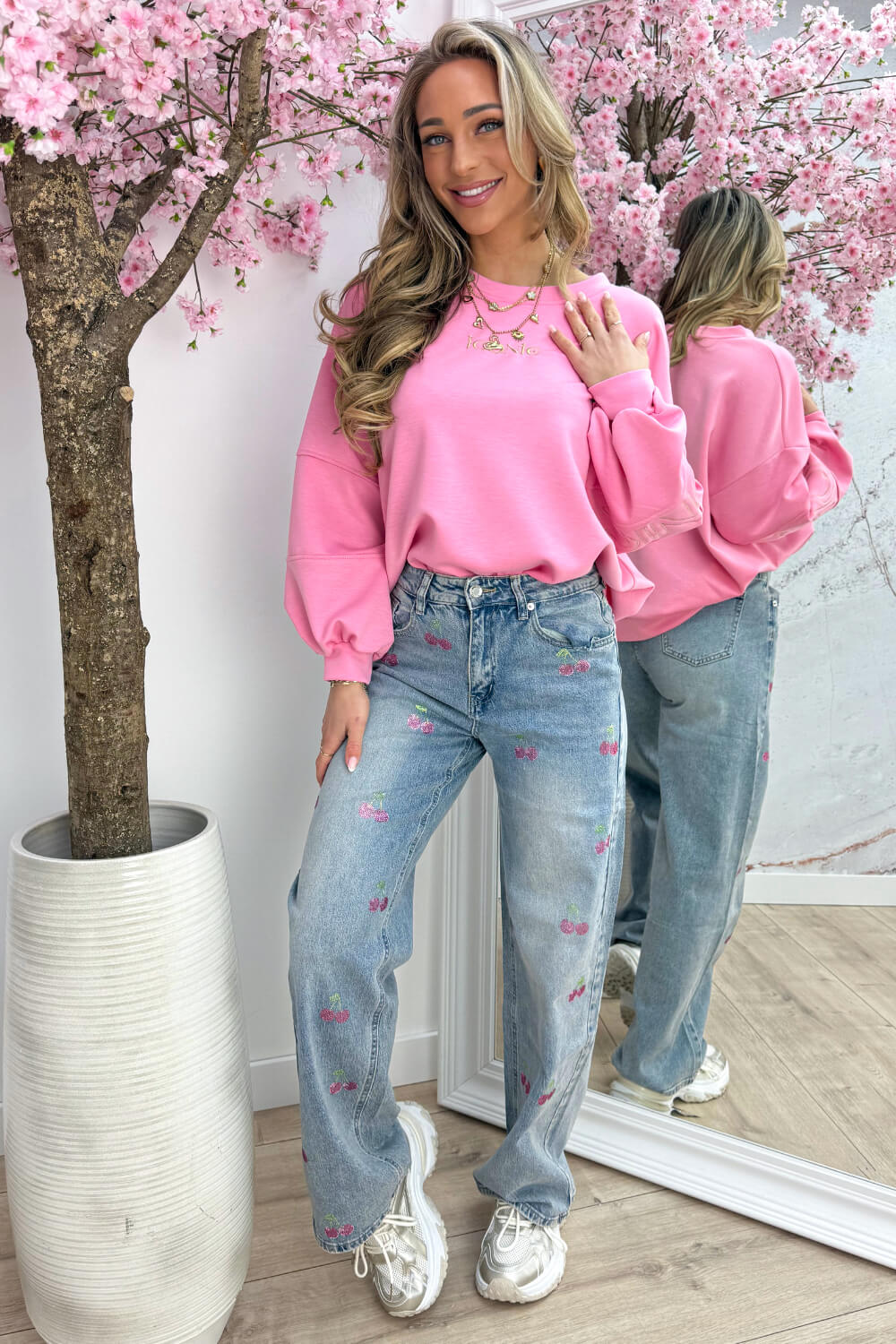Simply iconic sweater - Lollypop roze