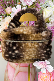 Fluffy statement bag - Bruin