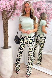 Draped lace topje - Mint