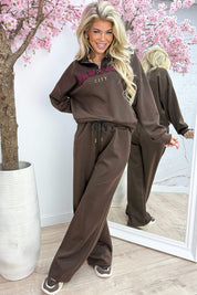 New york zipper comfy co-ord - Bruin