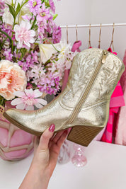 Metallic cowboy boots - Goud
