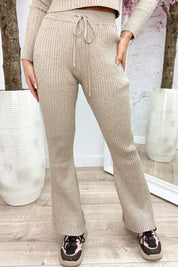 Number one ribbed pants - Lt. taupe