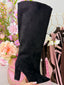 Suede luxury heels - Zwart