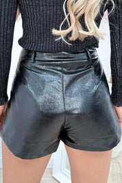 Metallic short - Zwart