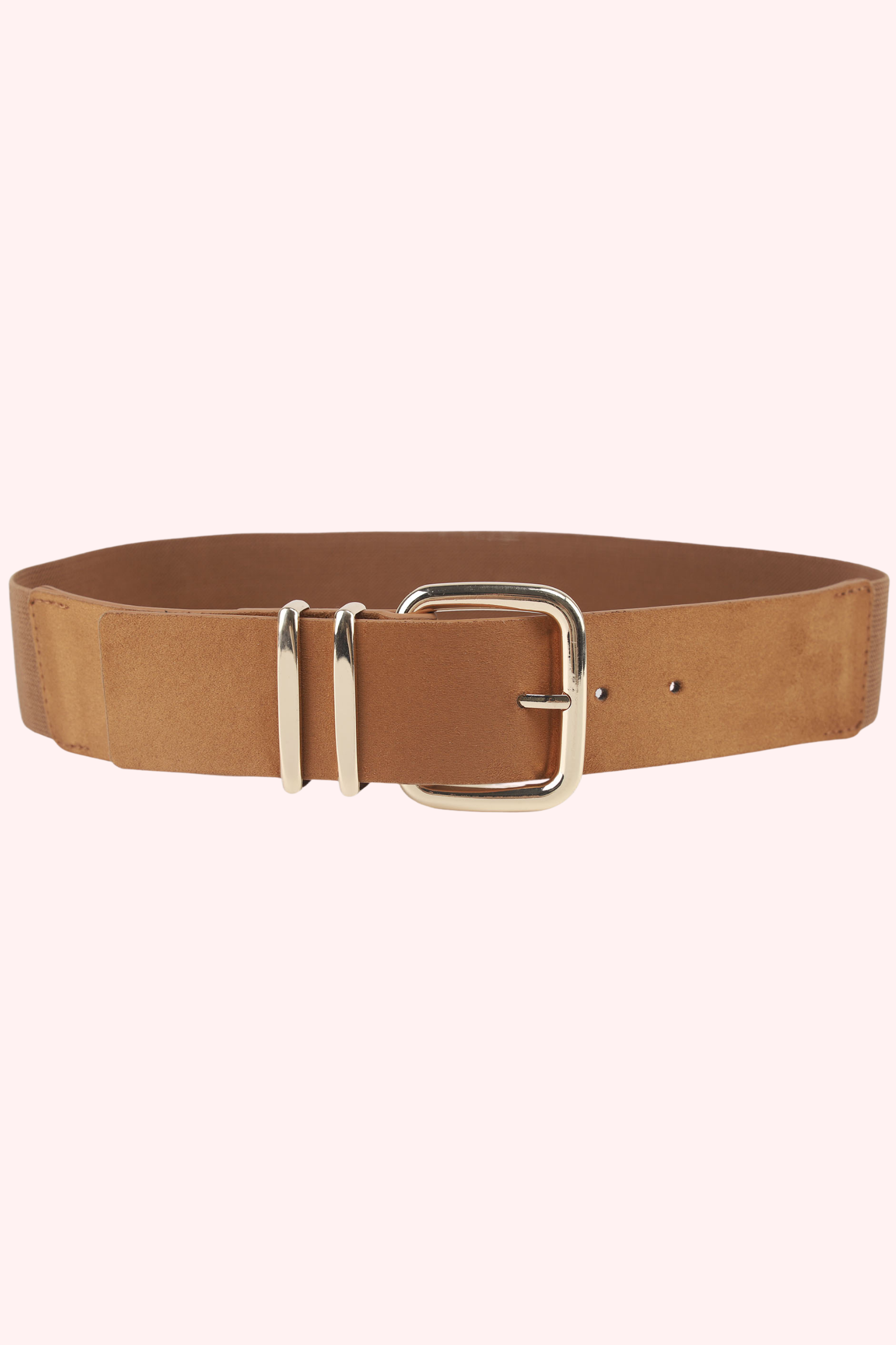 Suede crush riem - Camel