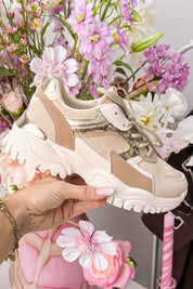 Wild leopard chunky sneaker - Beige