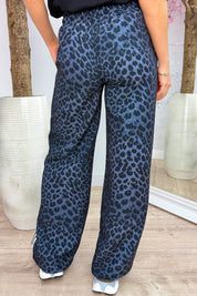 Leopard stripe pants - Zwart