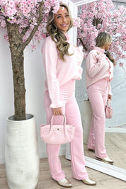 Pretty little ruffle trui - Roze