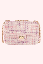 Colorful tweed bag - Lollypop roze