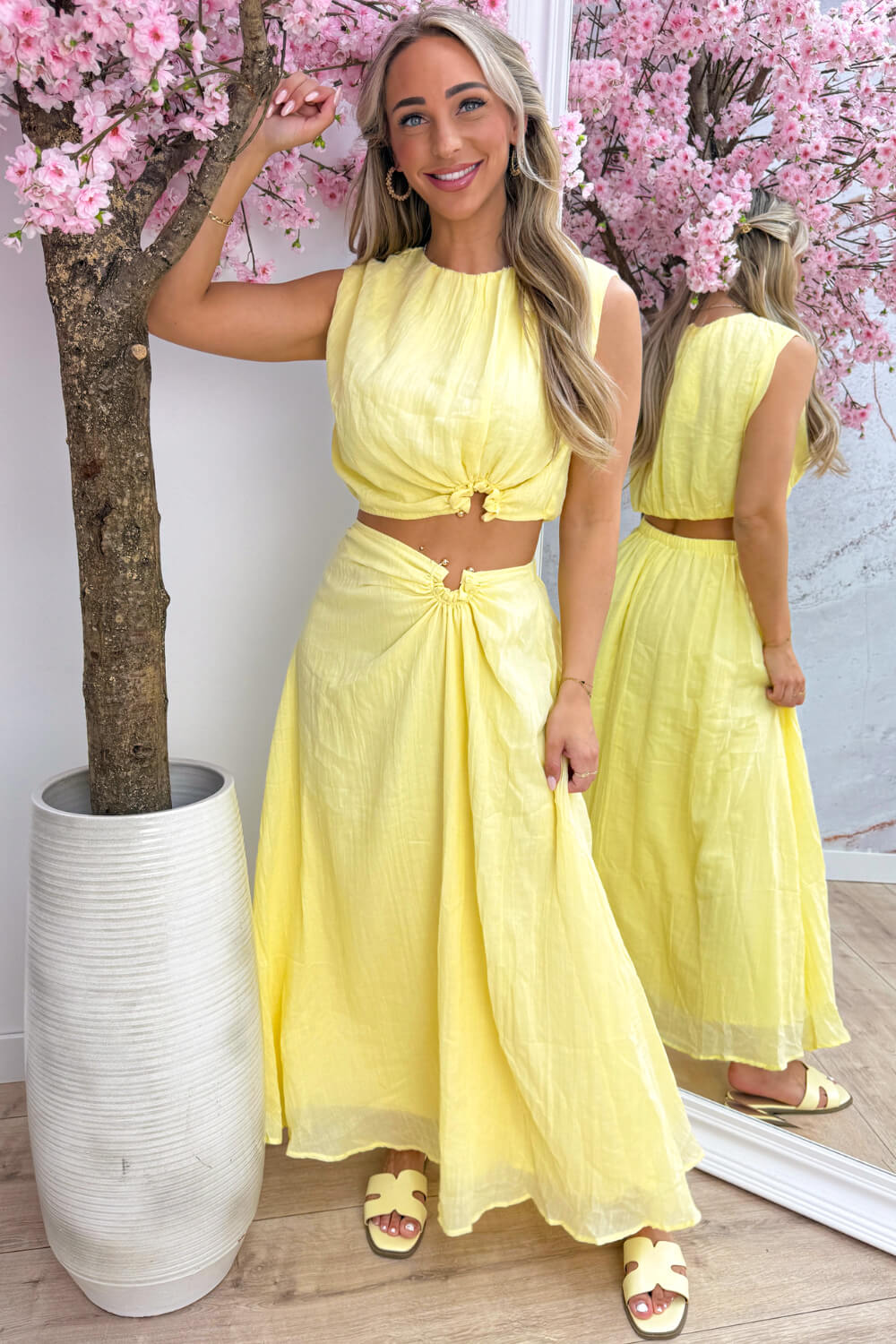 Senorita gold ring co-ord - Geel