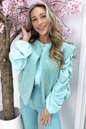 Teddy lover gilet - Mint