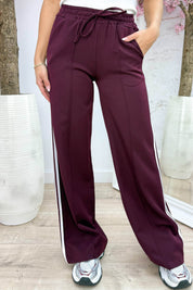 Comfy stripes pants - Bordeaux