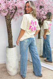 Hey you T-shirt - Beige
