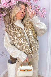 Fuzzy feeling bambi gilet - Camel