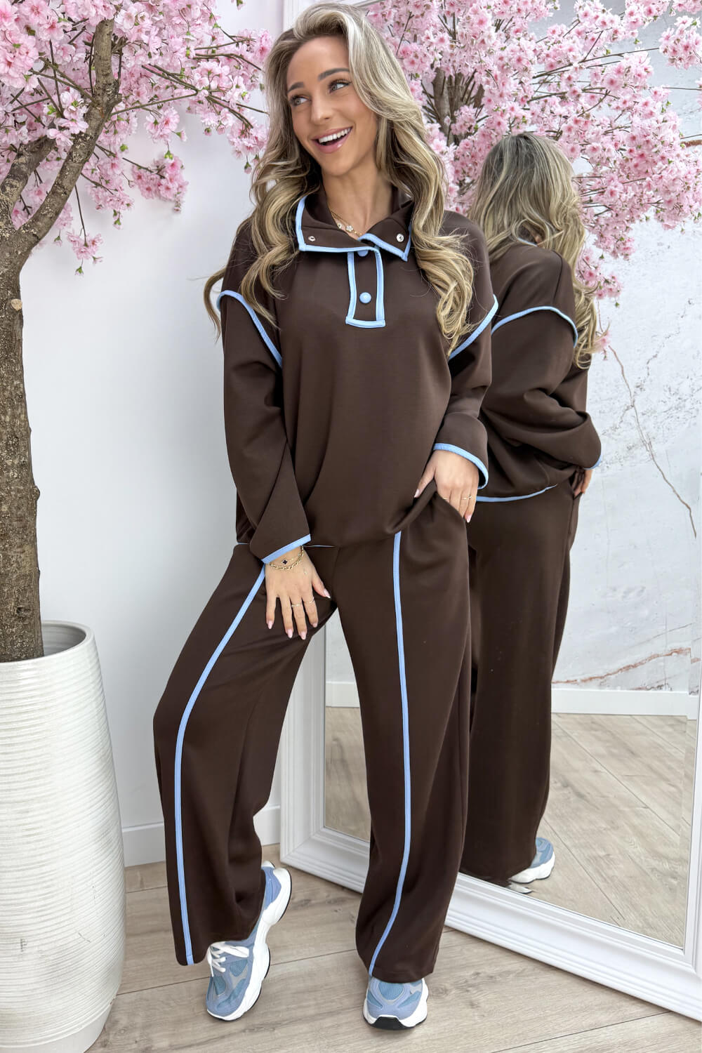 Comfy club stripe co-ord - Bruin