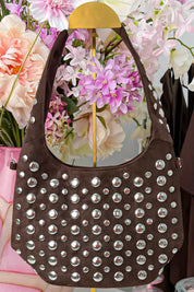 Statement stud bag - Bruin