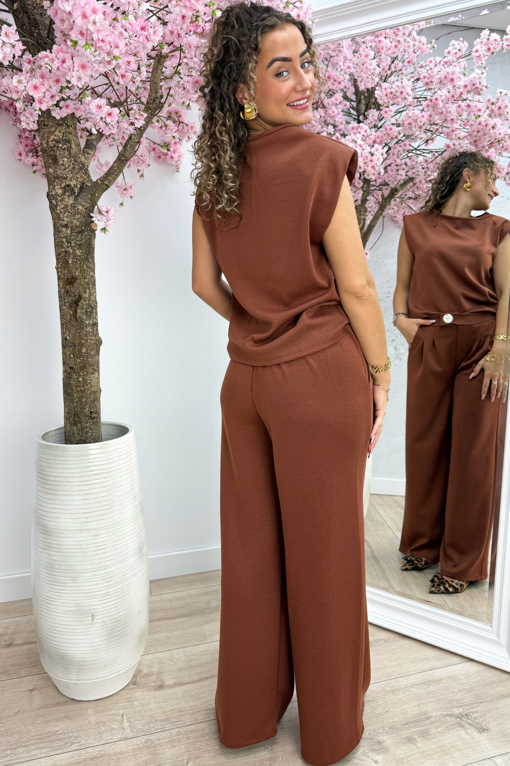Looking cute but comfy co-ord - Cognac