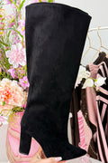 Suede luxury heels - Zwart