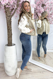 Teddy lover gilet - Beige