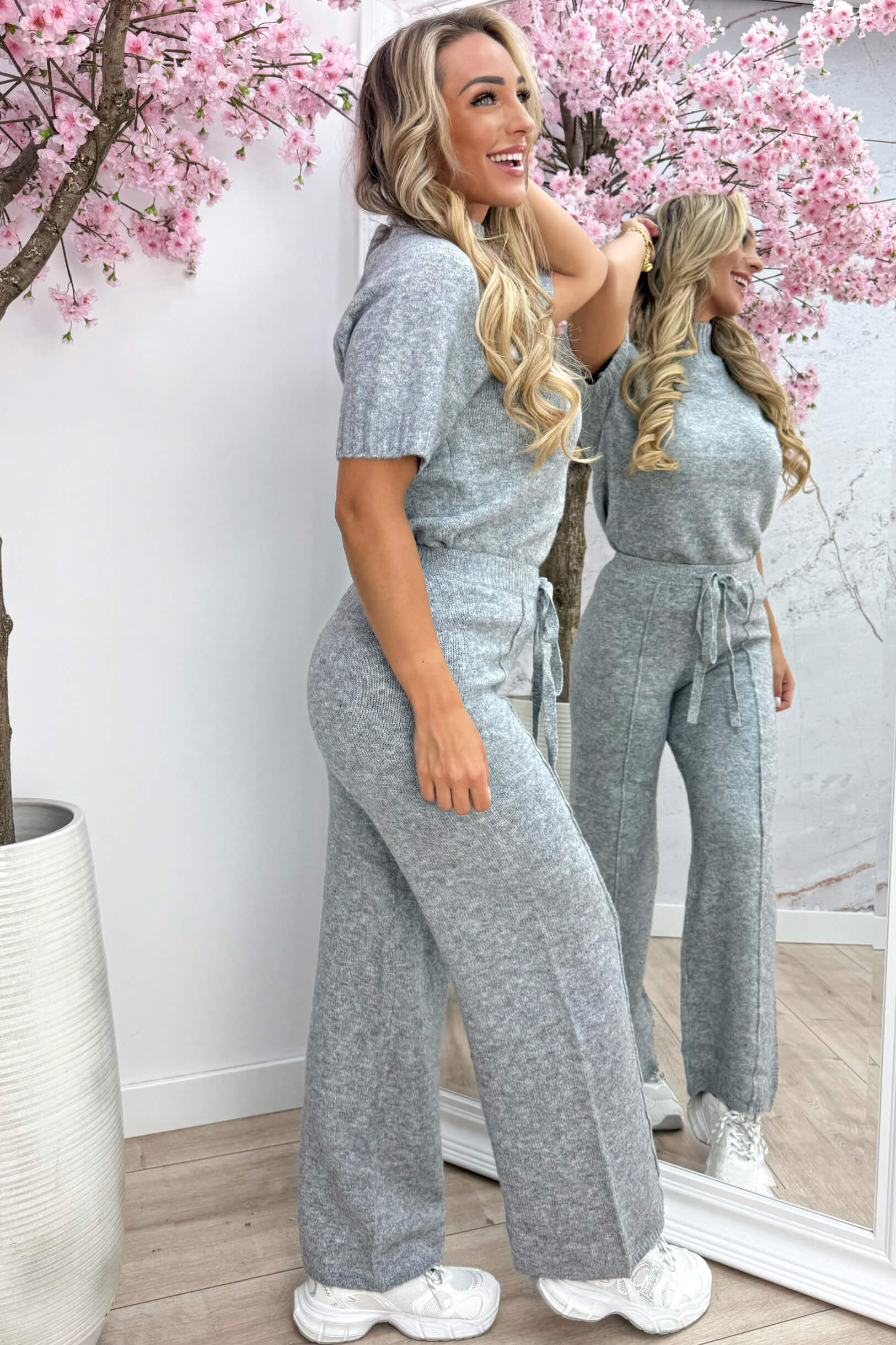 Knitted pants - Lt. grijs