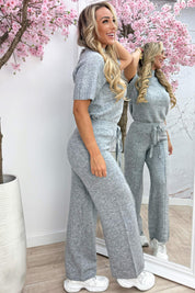 Knitted pants - Lt. grijs