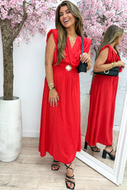 Golden sunrise dress - Rood