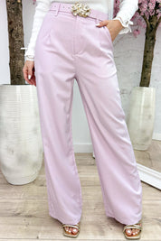 All about details belted pantalon - Lila