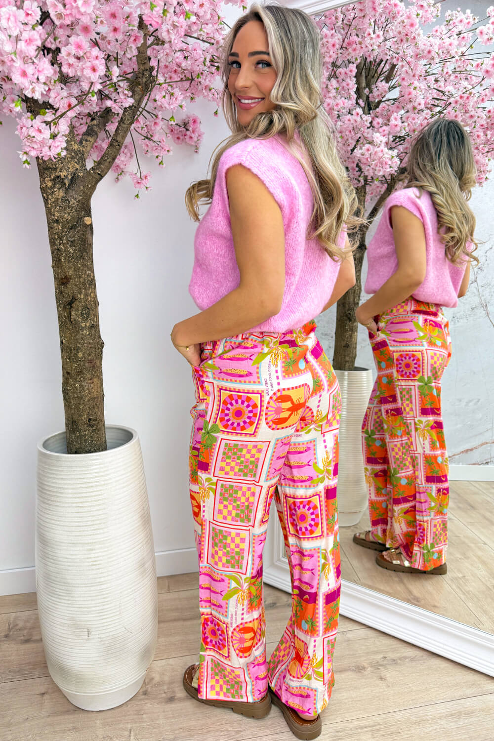 Knitted with love topje - Lollypop roze
