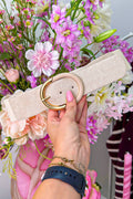 Basic suede look stretch belt - Beige