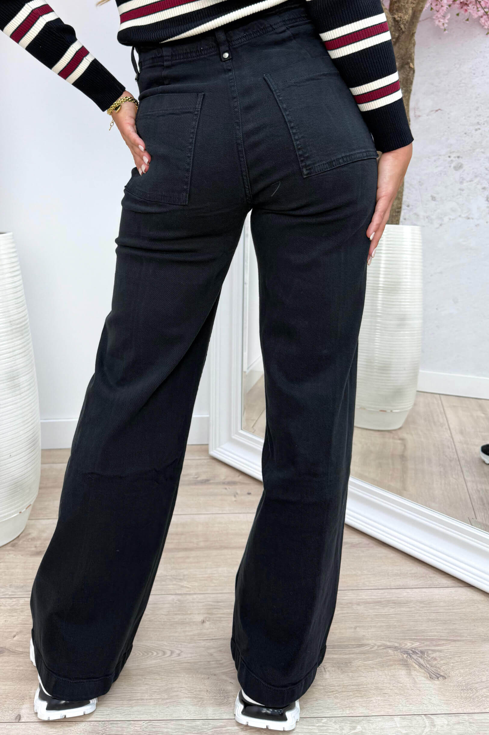 Wide leg jeans Y3333 - Zwart