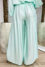 Silky basic pants - Mint