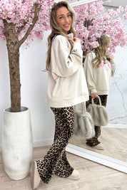 NY teddy zipper sweater - Beige